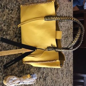 Women’s CHRISTOPHER KON yellow leather purse, new